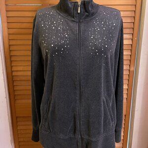 Soft Fleece Zipped Jacket with Sparkles